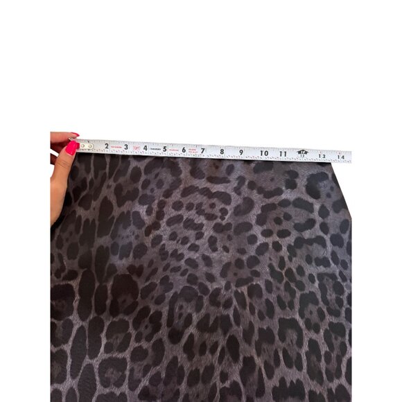 H&M Gray Leopard  Animal Print Mini Skirt Size 2 - Picture 6 of 8